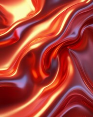Fototapeta premium red with orange highlights metallic surface abstract background for card or greeting template banner backdrop