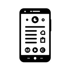 Smartphone user interface design, modern technology concept