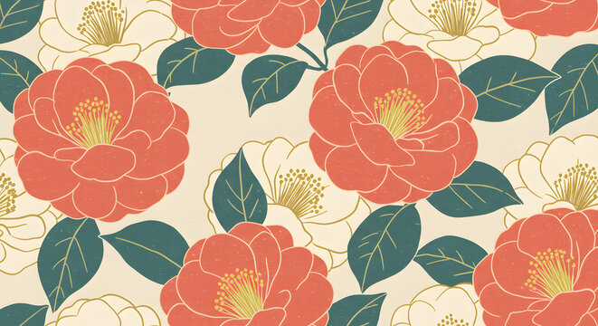 camellia flower pattern backgrounds
