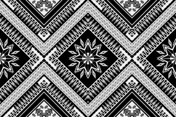 Obraz premium Geometric ethnic pattern seamless design for background ,Tribal geometric seamless patterns, ethnic design, hipster backdrop, wallpaper Background, Design curtain, carpet ,fabric ,textile