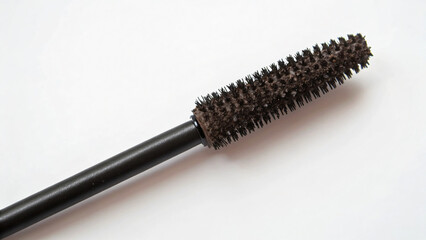 Black Mascara Wand with Unique Bristle Design for Eye Makeup Application