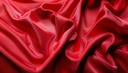 Obraz premium a red piece of fabric with a lot of wrinkles