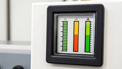 Colorful Indicator Panel for Monitoring Levels in Industrial Equipment Operation