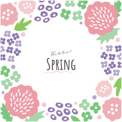 春の花のベクターイラスト背景