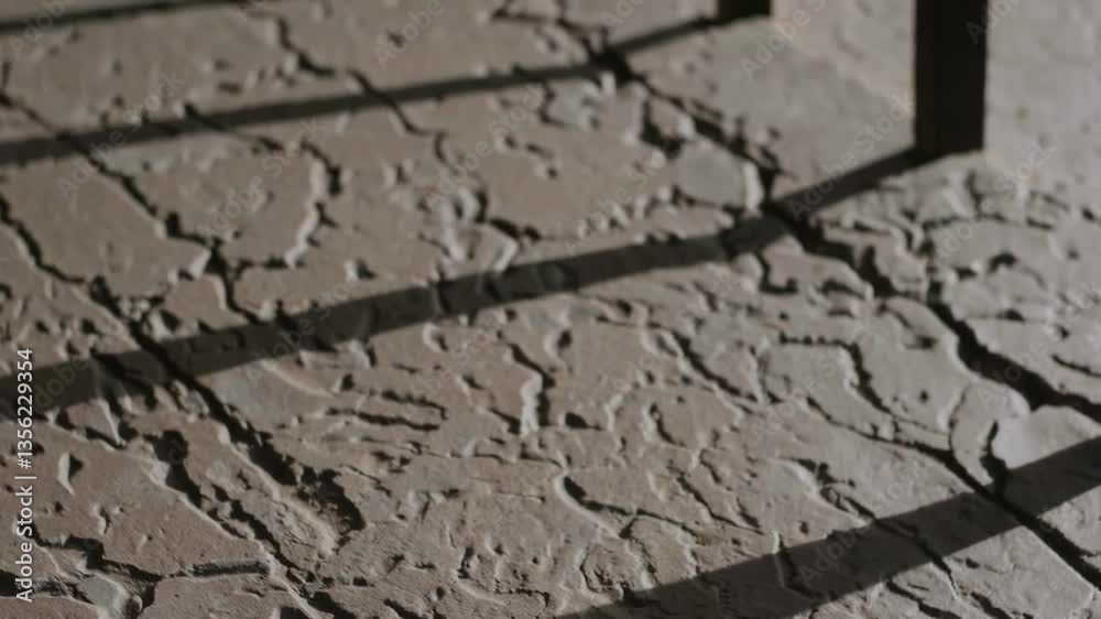 Poster dramatic shadow play on textured surface creating abstract patterns