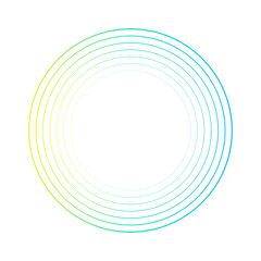 Color round frame isolated on transparent background. Abstract circular ring of neon colors. Modern futuristic geometric design vector illustration.