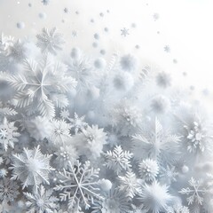 A white snowflakes background isolated on white background