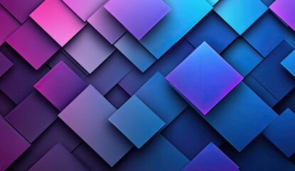Obraz premium Abstract geometric pattern of overlapping squares in vibrant hues