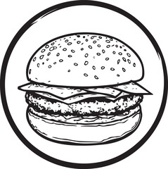 hamburger on a white background