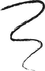 Line doodle brush drawn wavy grunge elements