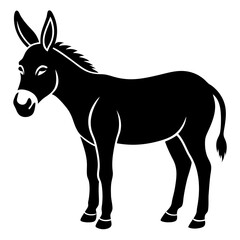 Donky vector shilhouette single Icon