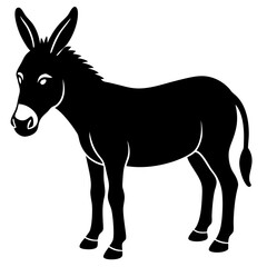 Obraz premium Donky vector shilhouette single Icon