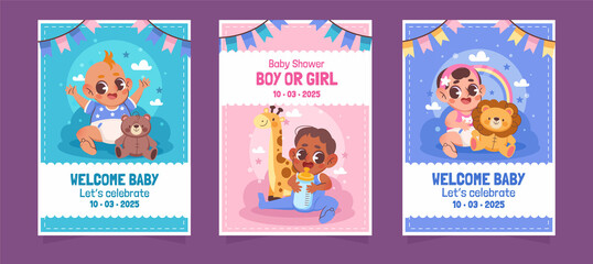 Cute babies Cards Vertical