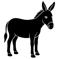 Donky vector shilhouette single Icon