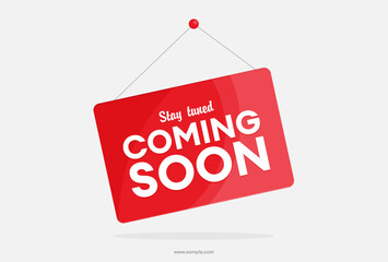 modern coming soon poster with stay tuned message