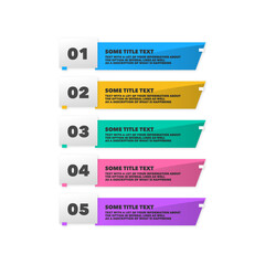vector design template infographic plates for text with title in different colors