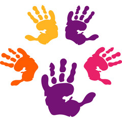 Playful Kids Hand Print Paint