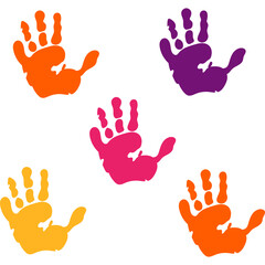 Playful Kids Hand Print Paint