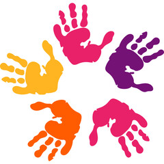 Playful Kids Hand Print Paint