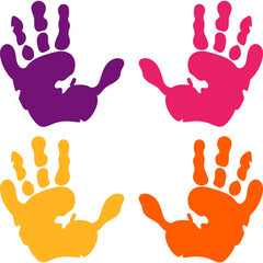 Playful Kids Hand Print Paint