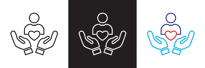 Trust best icon. Vector illustration. isolated on white and black background. EPS 10