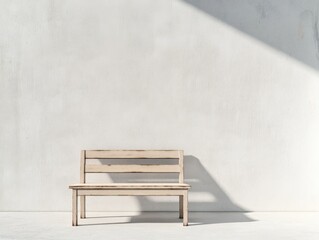 Simple wooden bench