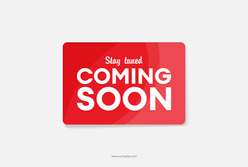 modern coming soon poster with stay tuned message