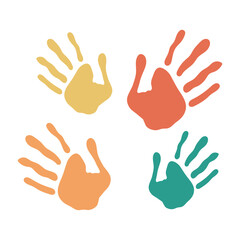 Playful Kids Handprint Paint