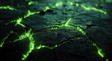Cracked Earth, Glowing Green