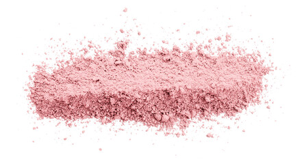 Pink powder isolated on transparent background.