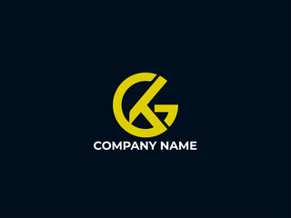 Obraz premium typography icon logo latter KG