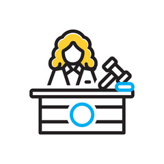 Multi color icon for judge