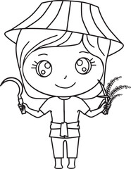 Cute Cartoon Farmer Character
