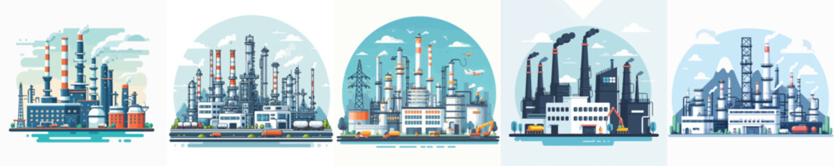 Vector of an oil refinery.