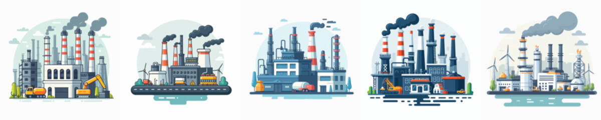 Obraz premium Vector of an oil refinery.