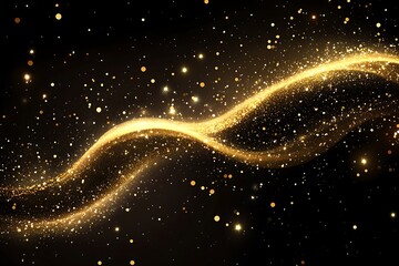 Obraz premium Golden Sparkling Flow.