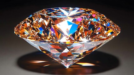 Sparkling cognac diamond gemstone.