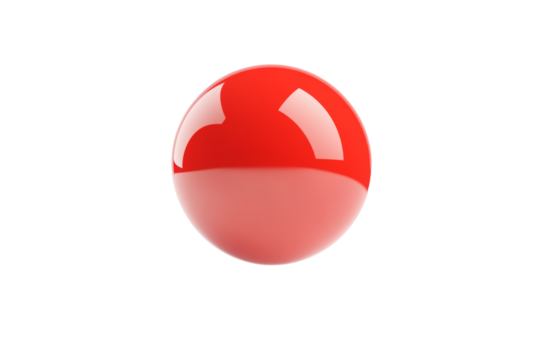 Red ball with a shiny surface, isolated - Powered by Adobe