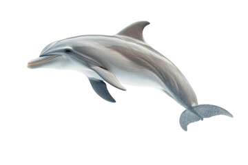 Fototapeta premium Dolphin is flying in the air, isolated