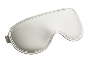 White eye mask with a white strap isolated