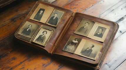 Antique Photo Album: Family History