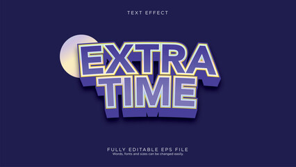 Editable text style effect - Extra Time Text Effect