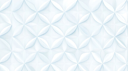 Fototapeta premium Subtle white and light blue geometric rhombus texture, floral lattice, grid. Elegant modern background. Minimalist vector ornament. Abstract repeat geo design