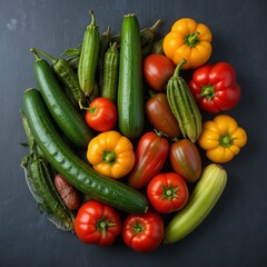 fresh vegetables on the table