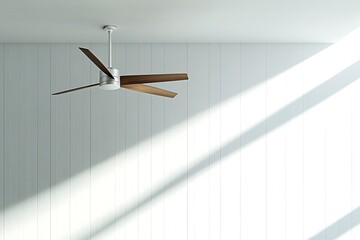 Modern ceiling fan in a bright room