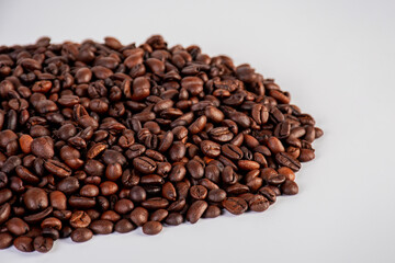 Close-up of roasted Arabica coffee beans