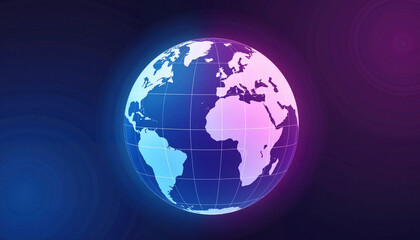Fototapeta premium Gradient globe illustration with modern design, global connectivity
