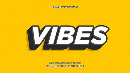 Vibes text effect with an editable bold style