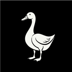 Obraz premium Minimalist Duck Vector Design