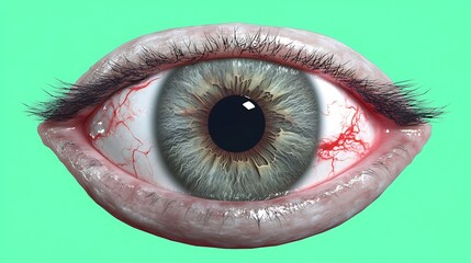 Close-up of a bloodshot eye.